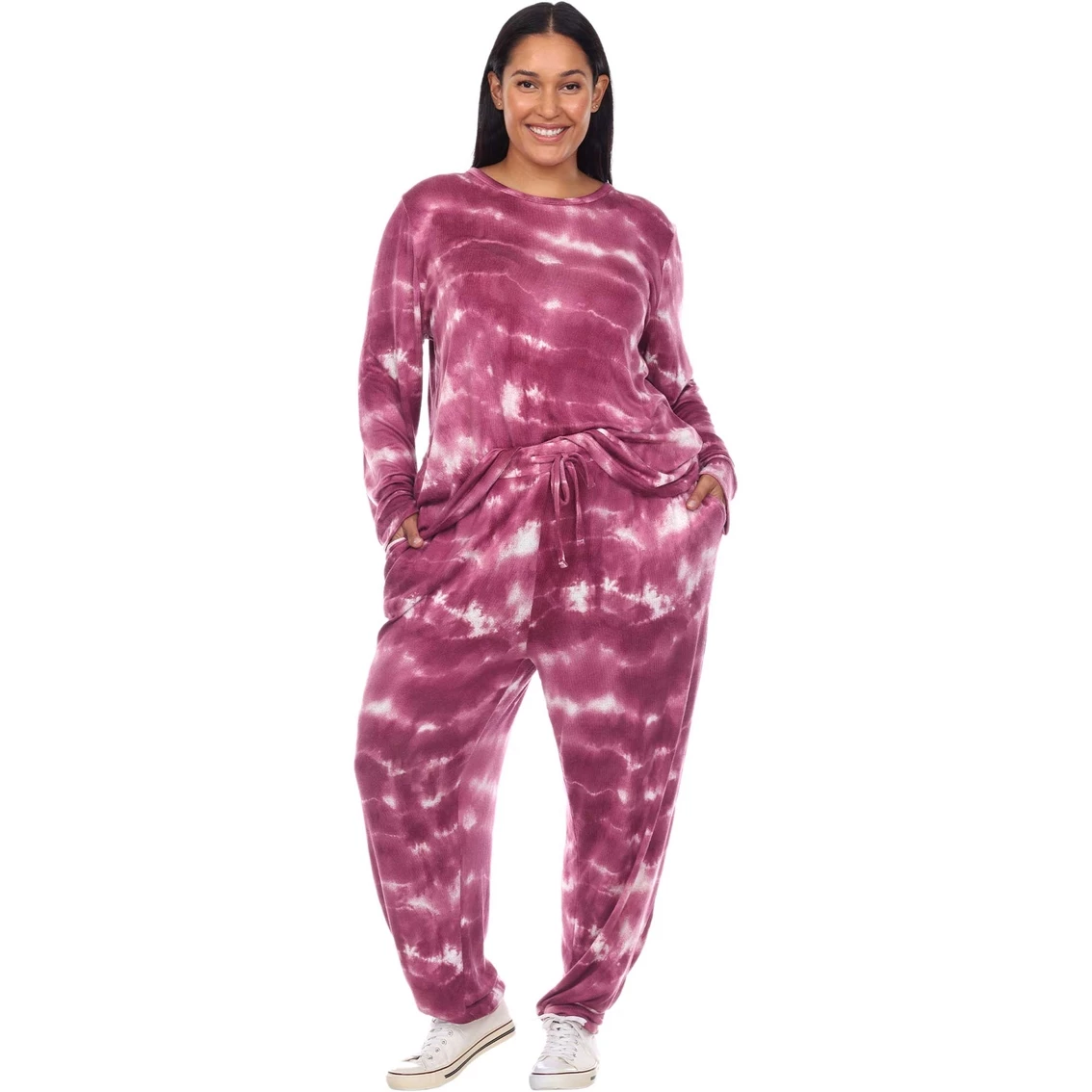 Flash Sale β€οΈ White Mark Plus Size Tie-Dye Lounge 2 Pc. Set π - Image 2