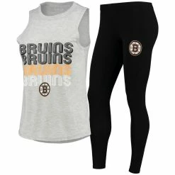 Flash Sale β¨ Women's Concepts Sport Heathered Gray/Black Boston Bruins Profound Tank Top & Leggings Sleep Set βοΈ