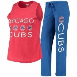 Flash Sale 👏 Women's Concepts Sport Royal/Red Chicago Cubs Meter Muscle Tank Top & Pants Sleep Set 🎉