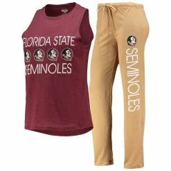 Flash Sale 🎁 Women's Concepts Sport Gold/Garnet Florida State Seminoles Tank Top & Pants Sleep Set 😉