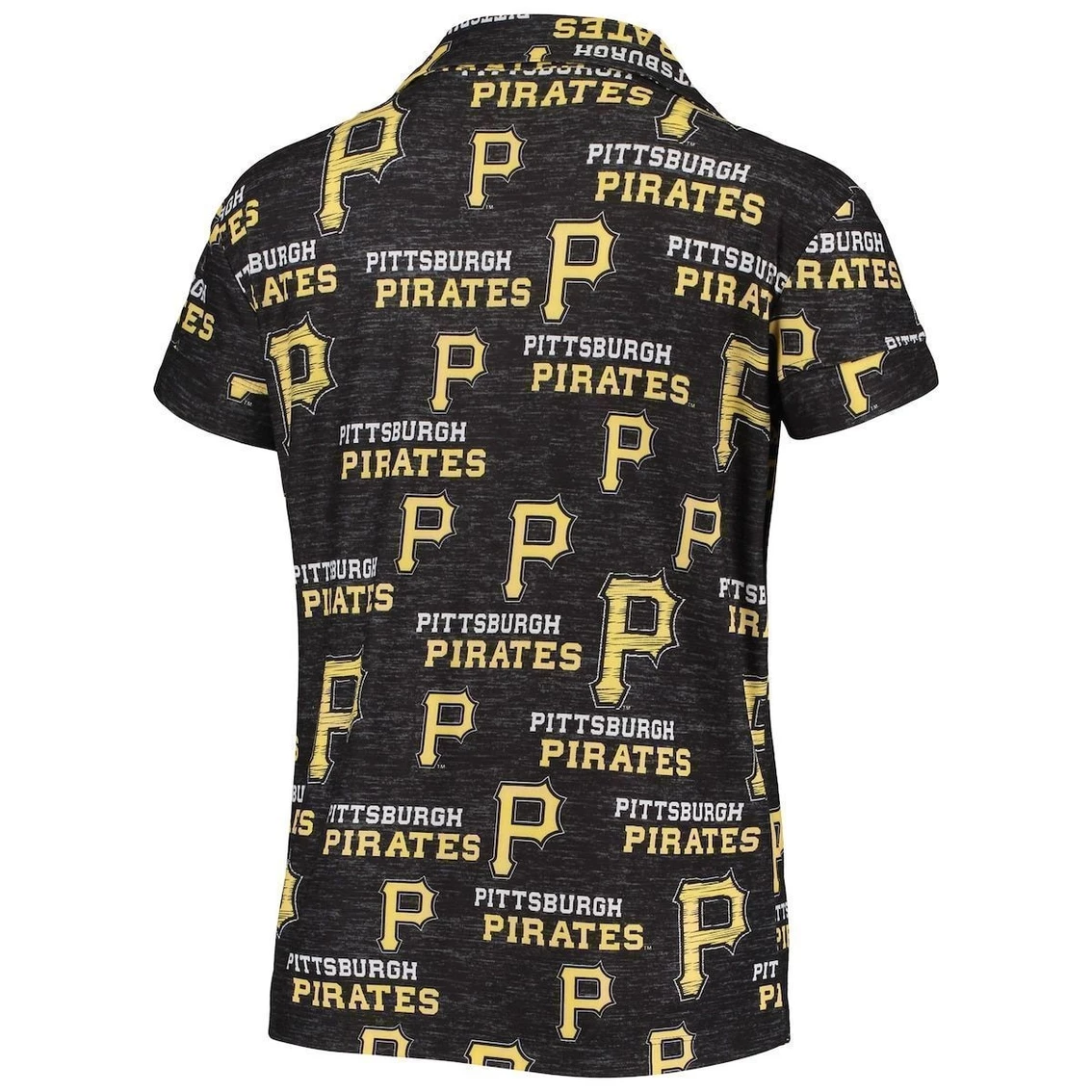 Deals π Women's Concepts Sport Black Pittsburgh Pirates Zest Allover Print Button-Up π Shirt & Shorts Sleep Set βοΈ - Image 4