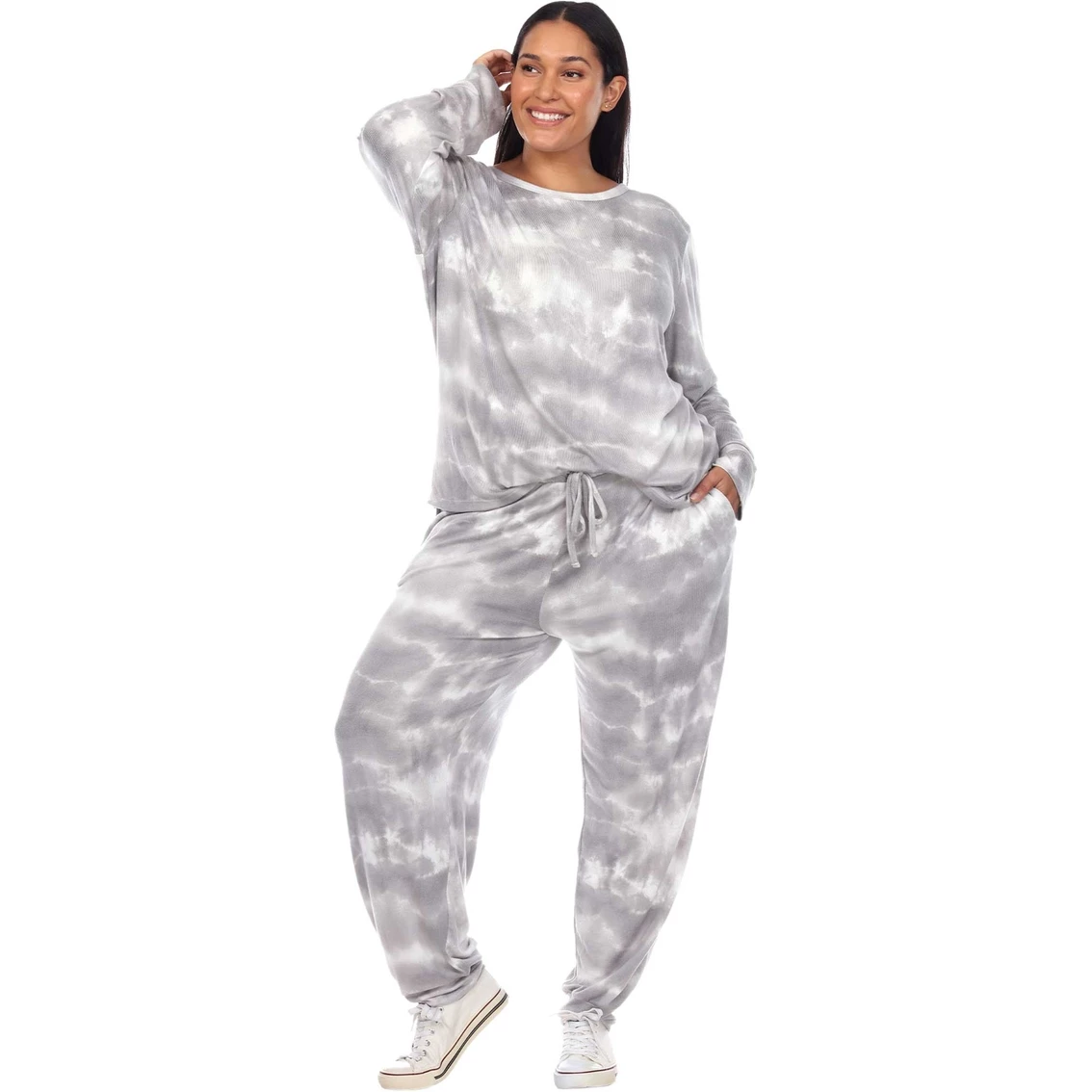 Flash Sale β€οΈ White Mark Plus Size Tie-Dye Lounge 2 Pc. Set π - Image 3