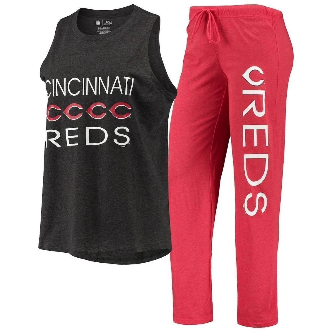 Flash Sale β Women's Concepts Sport Red/Black Cincinnati Reds Meter Muscle Tank Top & Pants Sleep Set β - Image 2