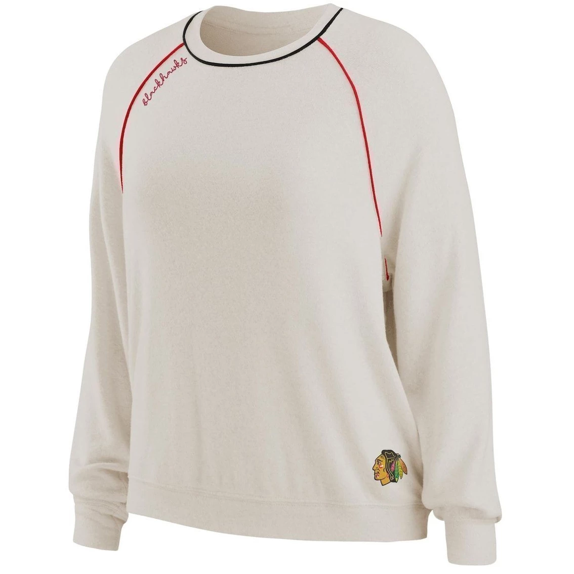 Brand new π₯° Women's WEAR By Erin Andrews Oatmeal Chicago Blackhawks Raglan Pullover Sweatshirt & Pants Lounge Set β - Image 3