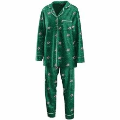 Best deal π€© Women's WEAR By Erin Andrews Kelly Green Dallas Stars Long Sleeve Button-Up π Shirt & Pants Sleep Set π