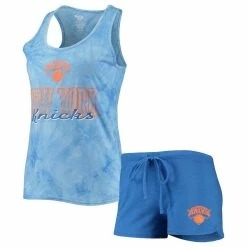 Best deal 💯 Women's Concepts Sport Royal New York Knicks Billboard Racerback Tank Top & Shorts Sleep Set 😉
