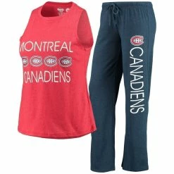 Buy 🧨 Women's Concepts Sport Red/Navy Montreal Canadiens Meter Tank Top & Pants Sleep Set 😀
