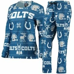Best Pirce π Women's FOCO Royal Indianapolis Colts Ugly Pajamas Set π―
