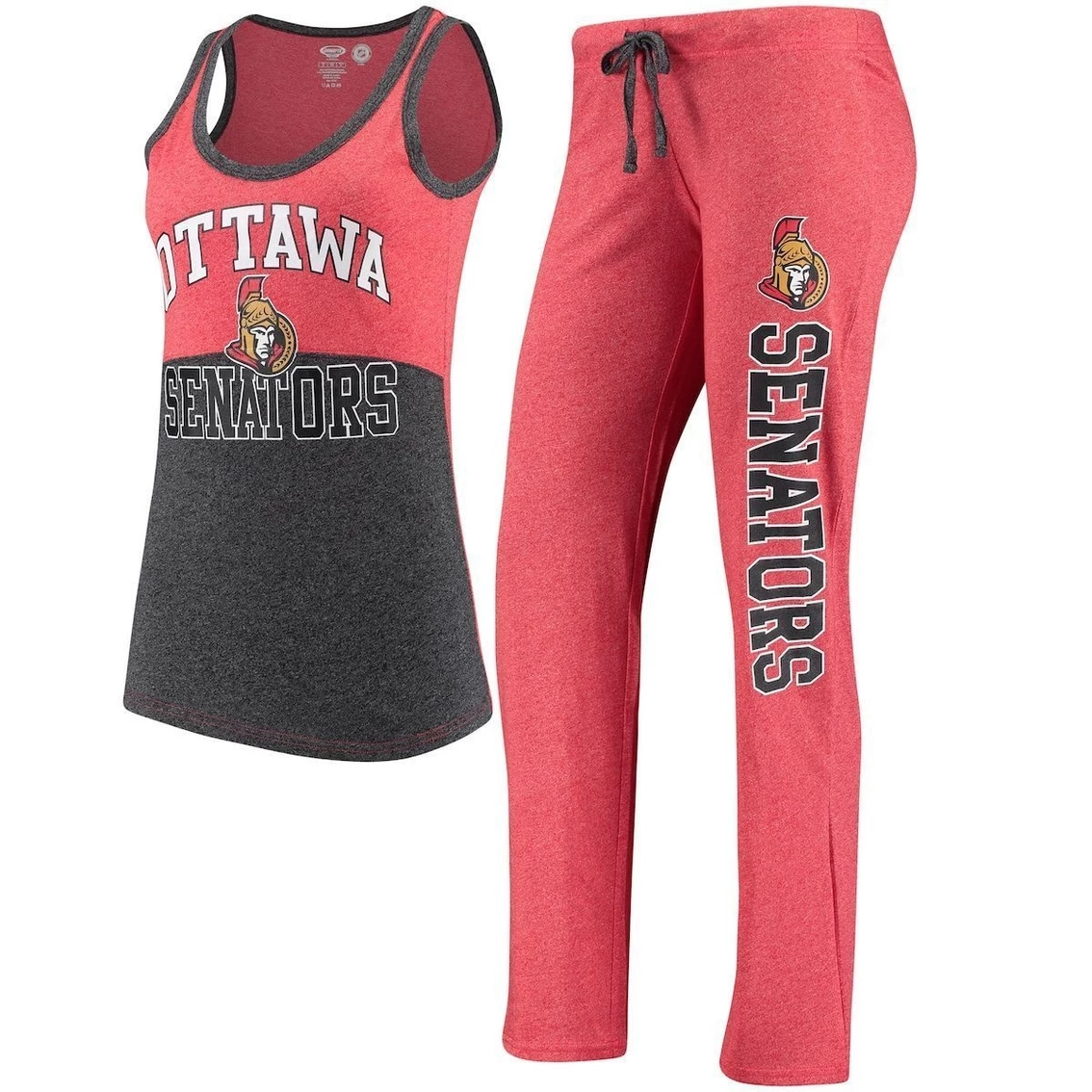 Deals 𧨠Women's Concepts Sport Red/Charcoal Ottawa Senators Quest Top And Pants Set π₯ - Image 2
