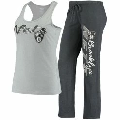 Coupon 🛒 Women's Concepts Sport Heathered Gray/Heathered Charcoal Brooklyn Nets Anchor Tank Top & Pants Sleep Set 🛒