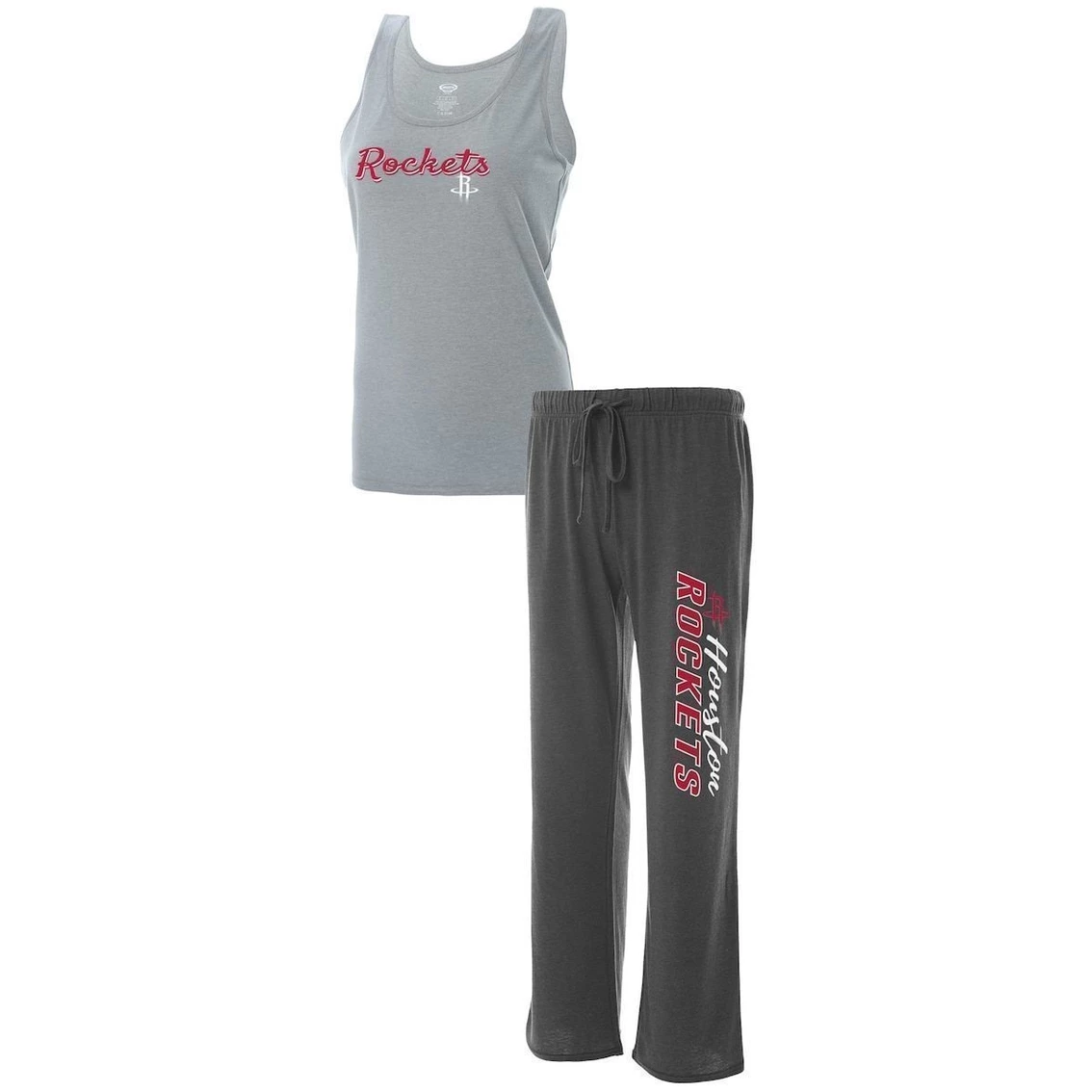 Cheapest π Women's Concepts Sport Heathered Gray/Heathered Charcoal Houston Rockets Plus Size Tank Top & Pants Sleep Set π