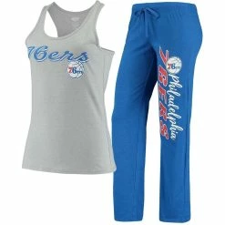 Flash Sale 👍 Women's Concepts Sport Heathered Gray/Heathered Royal Philadelphia 76ers Anchor Tank Top & Pants Sleep Set 👏