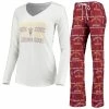 Cheapest 😍 Women's Concepts Sport Maroon/White Arizona State Sun Devils Flagship Long Sleeve T-Shirt & Pants Sleep Set 🎉