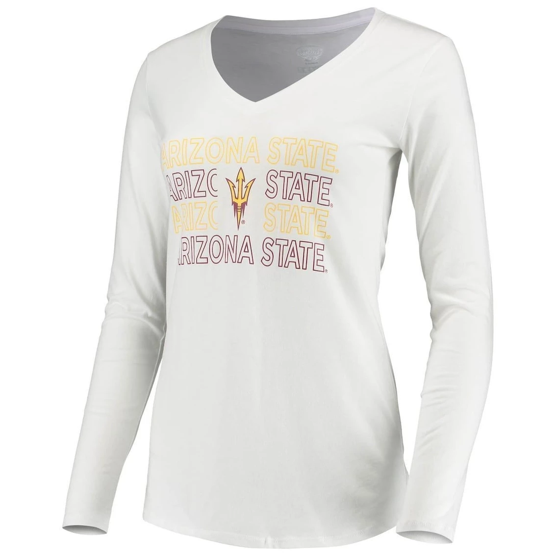 Cheapest π Women's Concepts Sport Maroon/White Arizona State Sun Devils Flagship Long Sleeve T-Shirt & Pants Sleep Set π - Image 3
