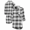 Deals 🌟 Women's Concepts Sport Black/Gray Chicago White Sox Accolade Flannel Nightshirt ❤️