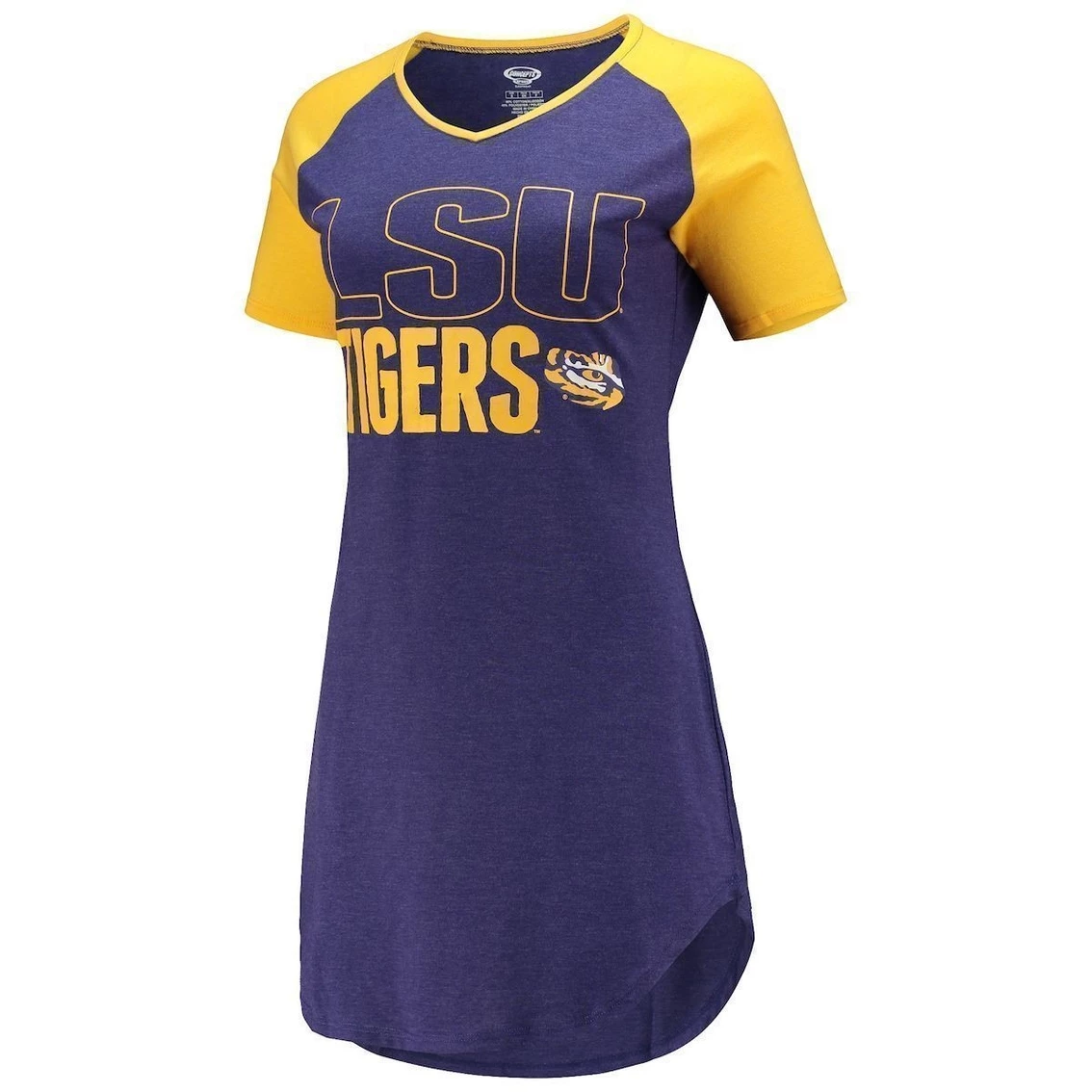 Buy β Women's Concepts Sport Purple/Gold LSU Tigers Raglan V-Neck Nightshirt π - Image 3