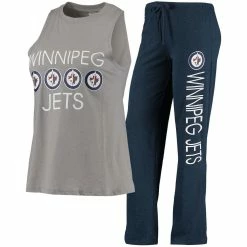 Top 10 🛒 Women's Concepts Sport Gray/Navy Winnipeg Jets Meter Tank Top & Pants Sleep Set 🔥