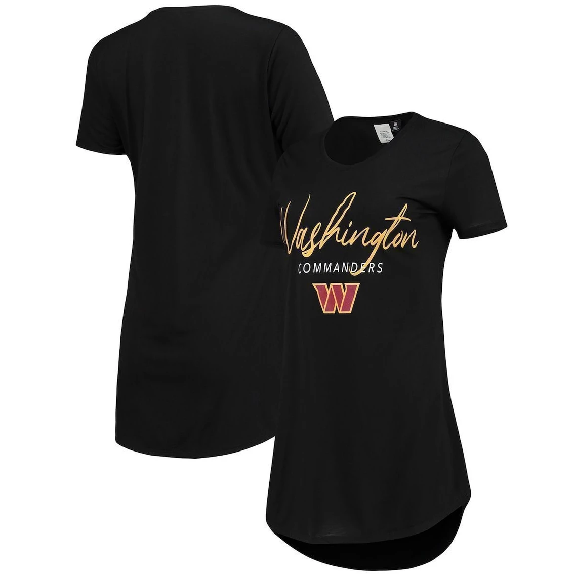 Brand new βοΈ Women's Concepts Sport Black Washington Commanders Marathon Knit Nightshirt π - Image 2