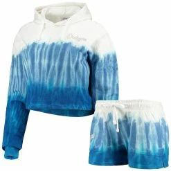 Cheap 🧨 Women's FOCO Royal Los Angeles Dodgers Dip-Dye Hoodie T-Shirt And Pants Sleep Set 🌟