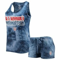 Outlet π Women's Concepts Sport Navy USWNT Billboard Tank Top & Shorts Sleep Set π