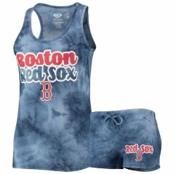 Best Sale π Women's Concepts Sport Navy Boston Red Sox Billboard Racerback Tank Top & Shorts Set π