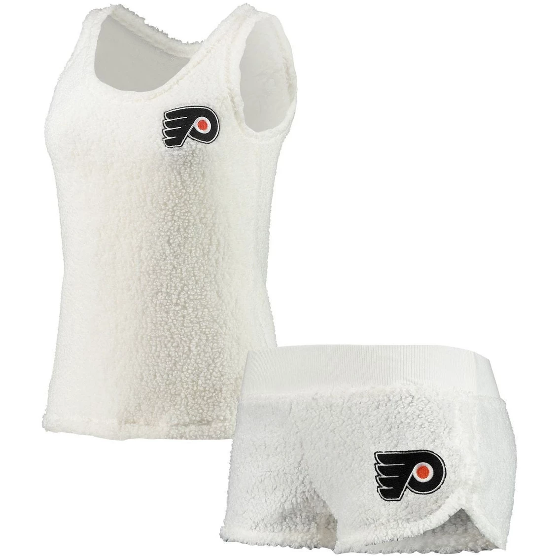 Buy π₯° Women's Concepts Sport Cream Philadelphia Flyers Fluffy Sherpa Tank Top & Shorts Set β¨