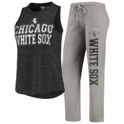 Coupon 🔥 Women's Concepts Sport Gray/Heathered Black Chicago White Sox Satellite Muscle Tank Top & Pants Sleep Set 😍