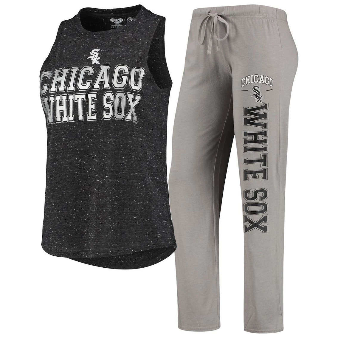 Coupon π₯ Women's Concepts Sport Gray/Heathered Black Chicago White Sox Satellite Muscle Tank Top & Pants Sleep Set π