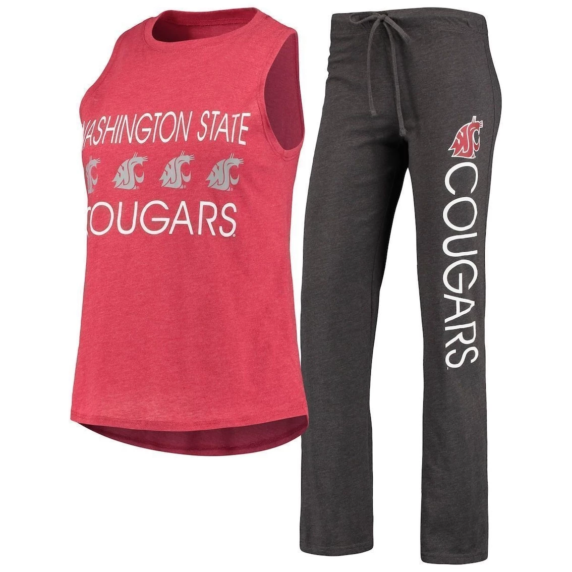 Best reviews of π Women's Concepts Sport Crimson/Charcoal Washington State Cougars Team Tank Top & Pants Sleep Set π