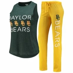 Discount ⭐ Women's Concepts Sport Gold/Green Baylor Bears Tank Top & Pants Sleep Set ⌛
