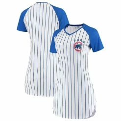Buy π Women's Concepts Sport White Chicago Cubs Vigor Pinstripe Nightshirt π