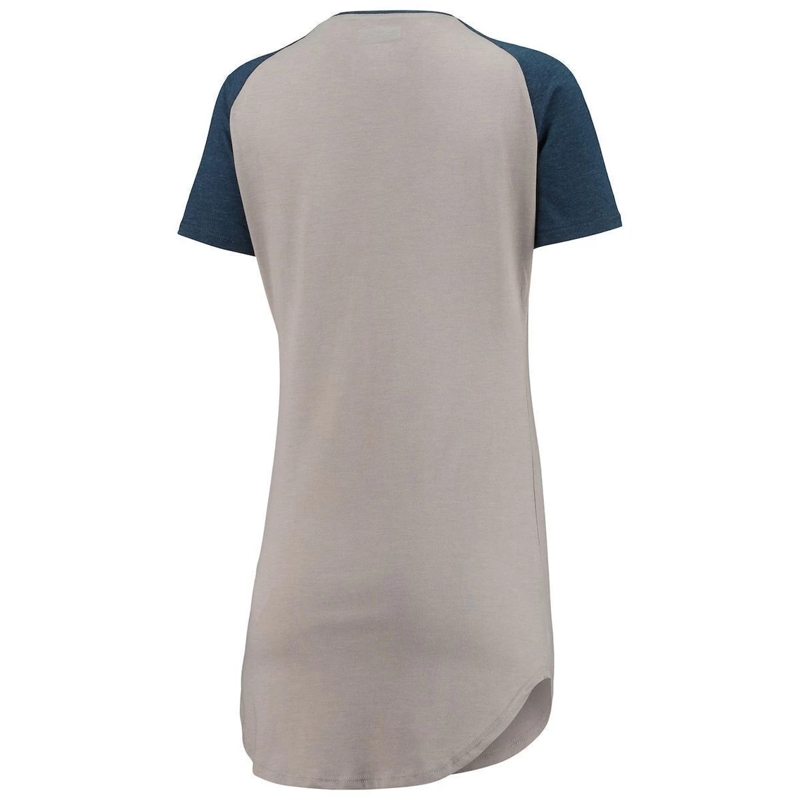 Best Pirce 𧨠Women's Concepts Sport Gray/Heathered Navy Tennessee Titans Meter Raglan V-Neck Knit Nightshirt β - Image 4