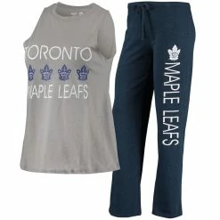 Discount β Women's Concepts Sport Gray/Navy Toronto Maple Leafs Meter Tank Top & Pants Sleep Set π
