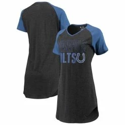 Top 10 ✔️ Women's Concepts Sport Black/Heathered Royal Indianapolis Colts Meter Raglan V-Neck Knit Nightshirt 🔥