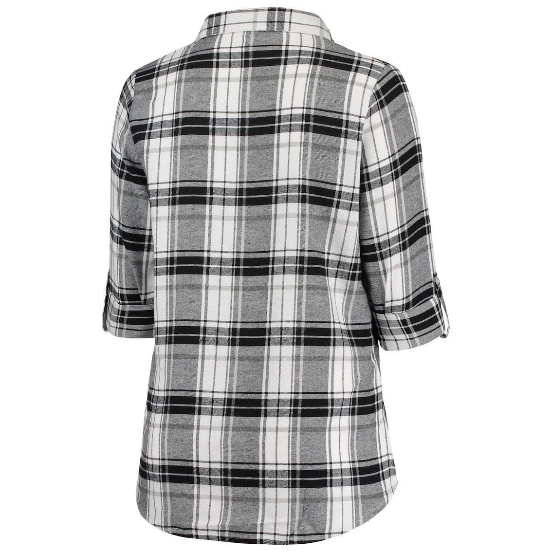 Cheap π― Women's Concepts Sport Black/Gray Pittsburgh Steelers Plus Size Accolade Long Sleeve Button-Up Nightshirt π - Image 4