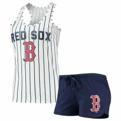 Top 10 ❤️ Women's Concepts Sport Navy/White Boston Red Sox Vigor Racerback Tank Top & Shorts Sleep Set 🎁