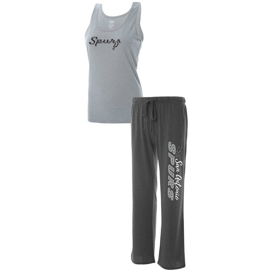 Cheap π Women's Concepts Sport Heathered Gray/Heathered Charcoal San Antonio Spurs Plus Size Tank Top & Pants Sleep Set π― - Image 2