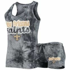 Best Sale 💯 Women's Concepts Sport Charcoal New Orleans Saints Billboard Tank Top & Shorts Set 🔥