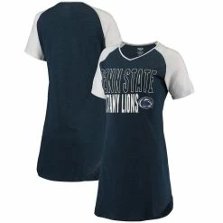 Cheapest π Women's Concepts Sport Navy/White Penn State Nittany Lions Raglan V-Neck Nightshirt π