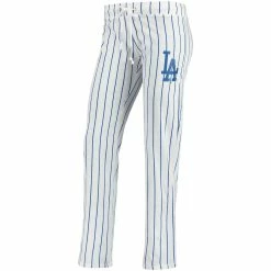 Best Pirce 🎁 Women's Concepts Sport White Los Angeles Dodgers Vigor Pinstripe Sleep Pant 👏