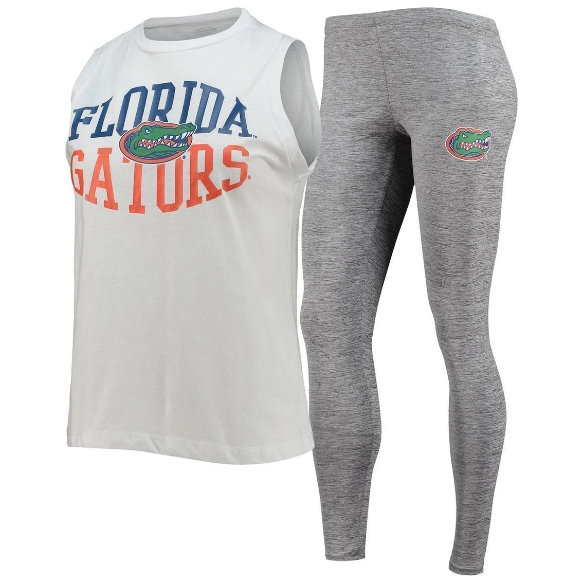 Best Sale π― Women's Concepts Sport Charcoal/White Florida Gators Tank Top & Leggings Sleep Set π