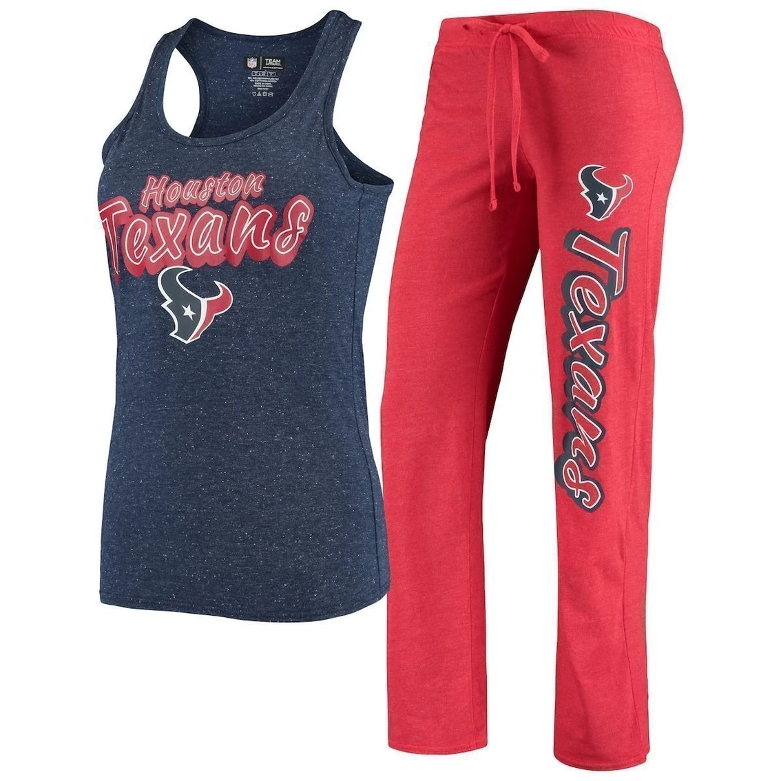 Coupon π Women's Concepts Sport Red/Navy Houston Texans Satellite Slub Pants And Tank Top Sleep Set π - Image 2