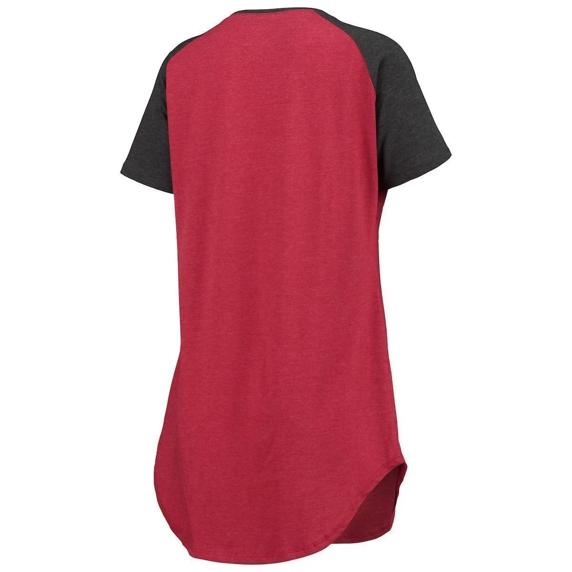 Buy β Women's Concepts Sport Crimson/Charcoal Alabama Crimson Tide Raglan V-Neck Nightshirt 𧨠- Image 4