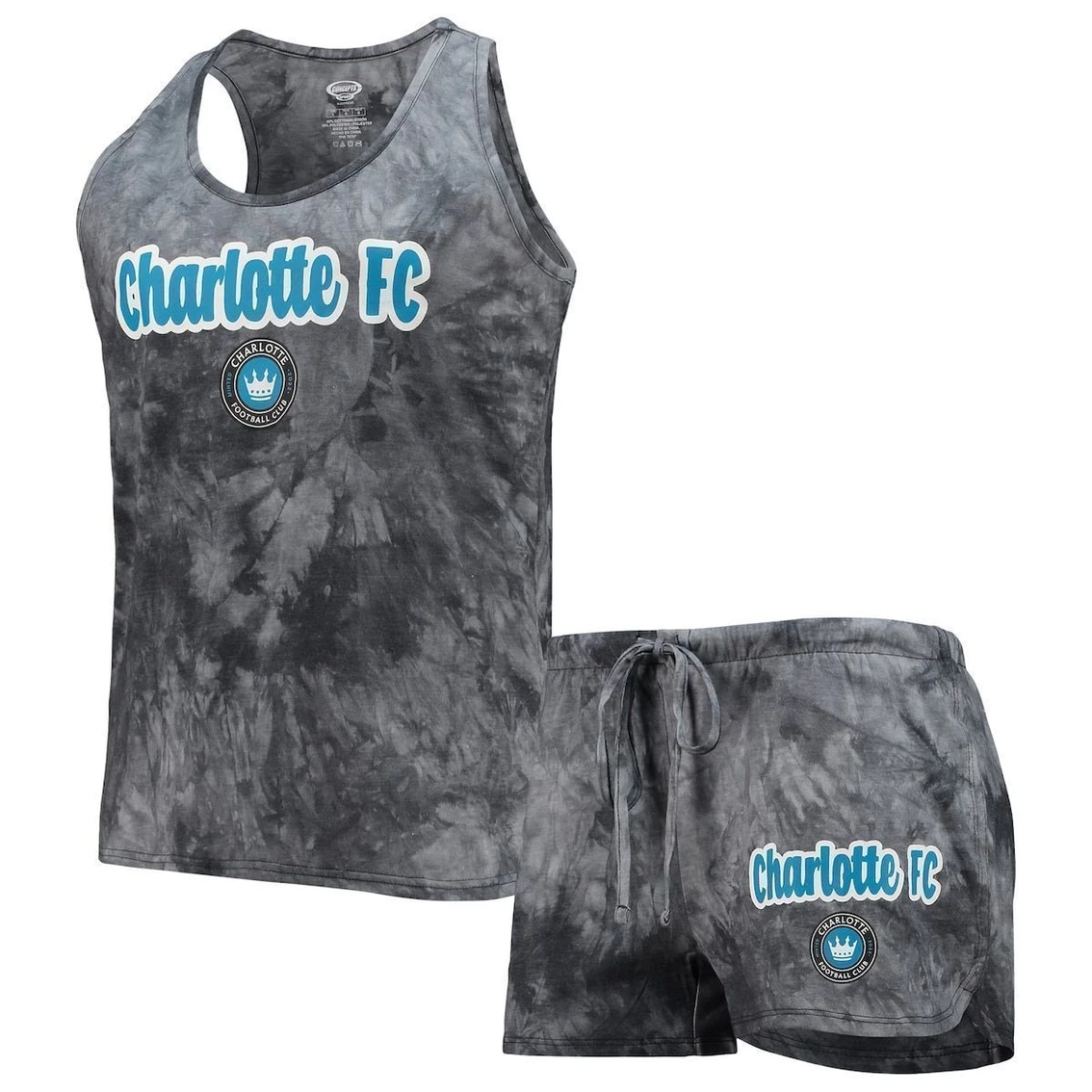 Flash Sale π― Women's Concepts Sport Charcoal Charlotte FC Billboard Tank Top & Shorts Sleep Set β - Image 2