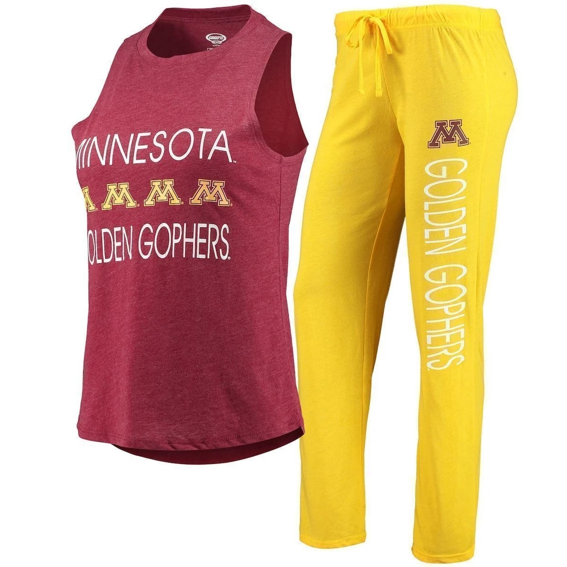 Promo π― Women's Concepts Sport Gold/Maroon Minnesota Golden Gophers Tank Top & Pants Sleep Set π