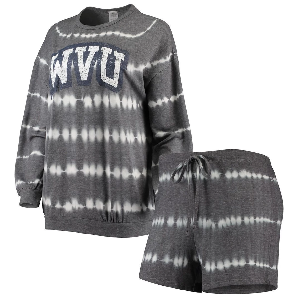 Budget π Women's Gameday Couture Heathered Charcoal West Virginia Mountaineers All About Stripes Tri-Blend Long Sleeve T-Shirt & Shorts Set π₯°