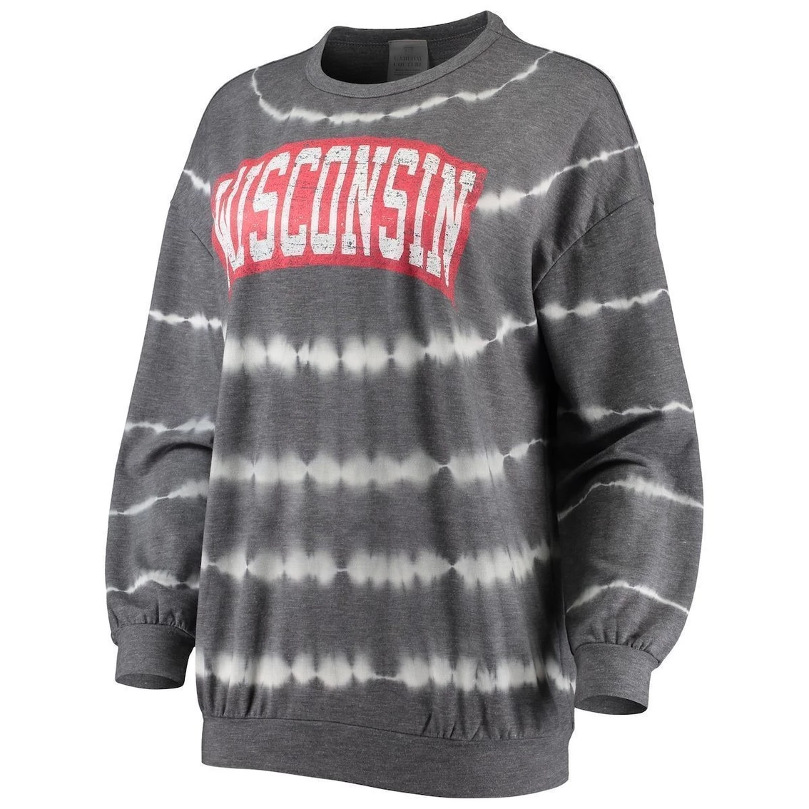 Best Sale π Women's Gameday Couture Heathered Charcoal Wisconsin Badgers All About Stripes Tri-Blend Long Sleeve T-Shirt & Shorts Set π€© - Image 3