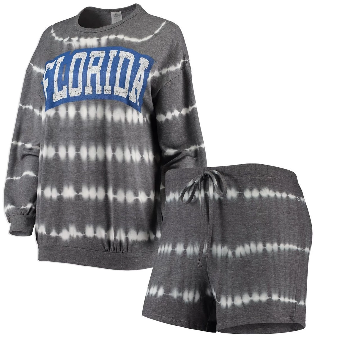 Cheap 𧨠Women's Gameday Couture Heathered Charcoal Florida Gators All About Stripes Tri-Blend Long Sleeve T-Shirt & Shorts Set π― - Image 2