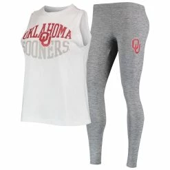 Deals π Women's Concepts Sport Charcoal/White Oklahoma Sooners Tank Top & Leggings Sleep Set π