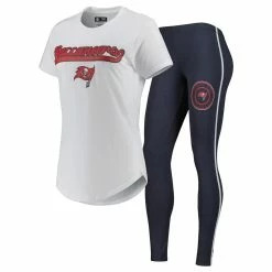 Best Sale βοΈ Women's Concepts Sport White/Charcoal Tampa Bay Buccaneers Sonata T-Shirt & Leggings Sleep Set π